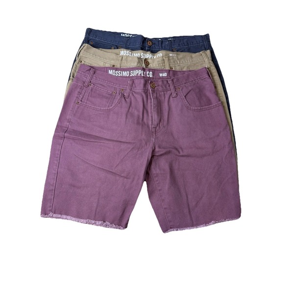 Mossimo Denim Other - MOSSIMO Set Of 3 Bermuda Stretch Denim Shorts Slim SZ 40 MENS Casual frayed
